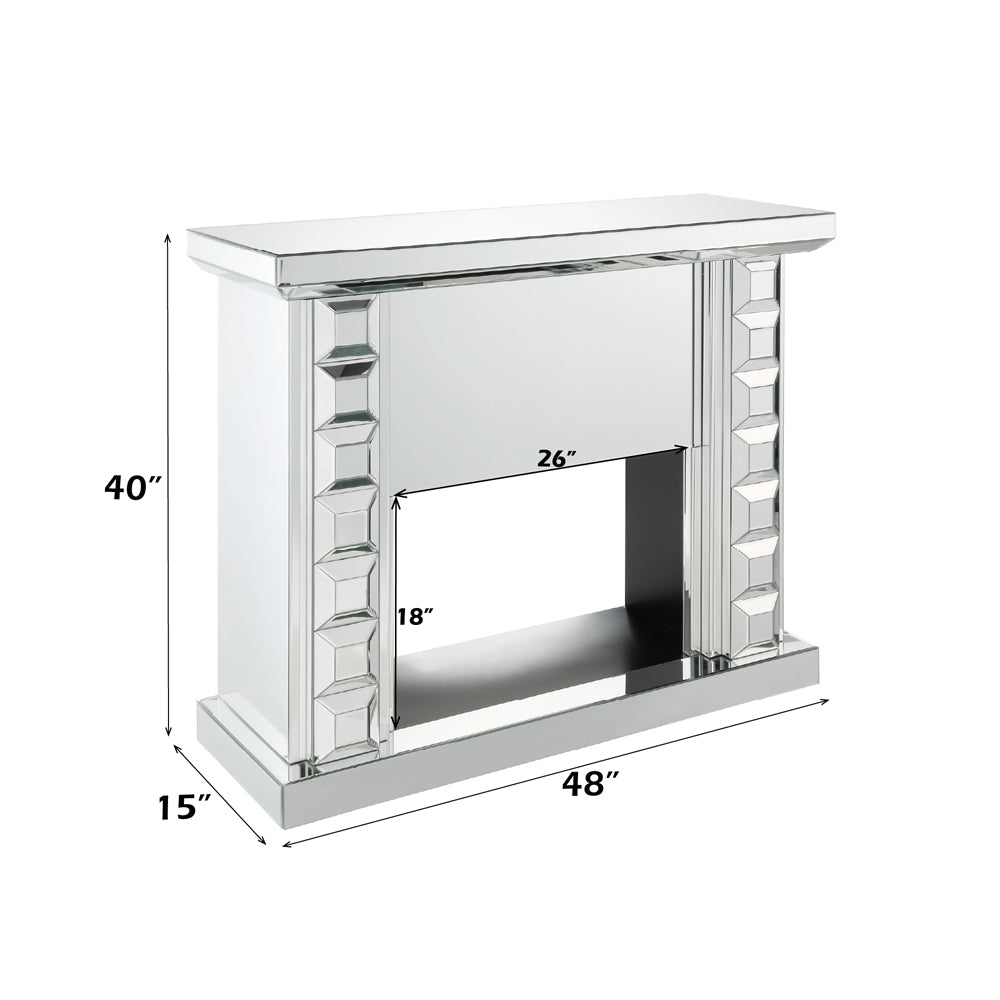 ACME Dominic Mirrored Fireplace Model 90202