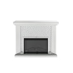 ACME Nysa Mirrored & Faux Crystals Fireplace Model 90204
