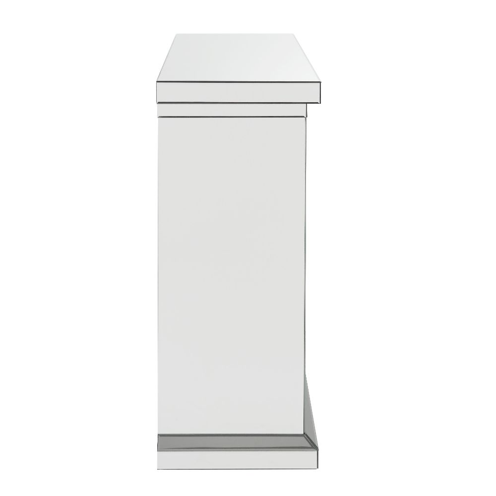 ACME Nysa Mirrored & Faux Crystals Fireplace Model 90204