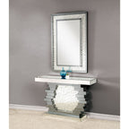 ACME Nysa Mirrored & Faux Crystals Console Table Model 90232