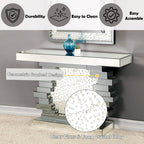 ACME Nysa Mirrored & Faux Crystals Console Table Model 90232