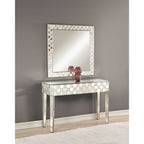 ACME Nasa Mirrored & Mother of Pearl Console Table Model 90244