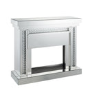 ACME Nysa Mirrored & Faux Crystals Fireplace Model 90272