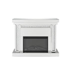 ACME Nysa Mirrored & Faux Crystals Fireplace Model 90272