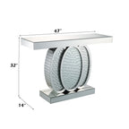 ACME Nysa Mirrored & Faux Crystals Console Table Model 90320