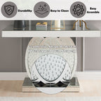 ACME Nysa Mirrored & Faux Crystals Console Table Model 90320