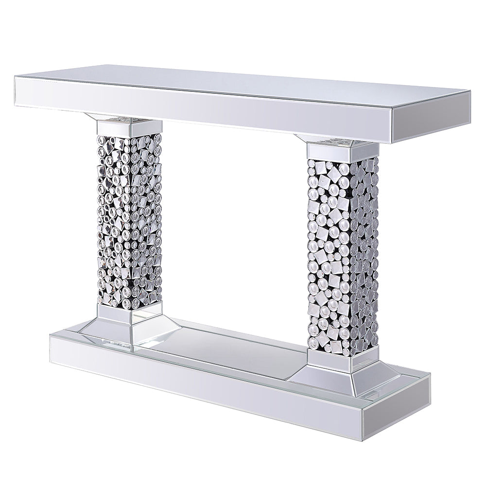 ACME Kachina Mirrored & Faux Gems Console Table Model 90446
