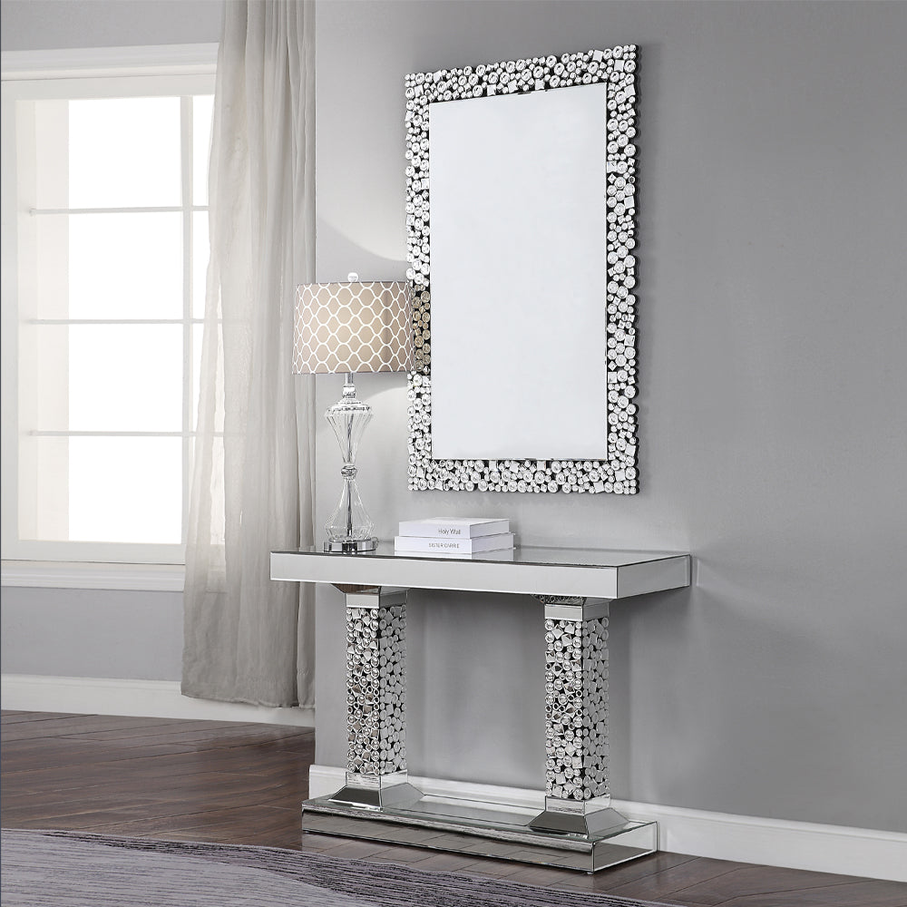 ACME Kachina Mirrored & Faux Gems Console Table Model 90446