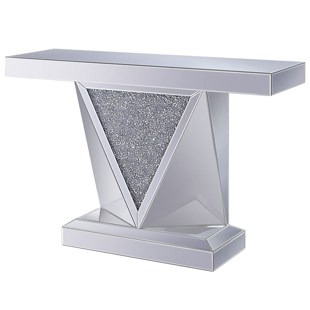 ACME Noralie Mirrored & Faux Diamonds Console Table Model 90448
