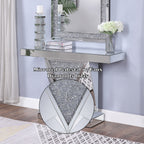 ACME Noralie Mirrored & Faux Diamonds Console Table Model 90448