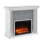 ACME Noralie Mirrored & Faux Diamonds Fireplace Model 90455