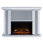 ACME Noralie Mirrored Faux Diamonds Fireplace Model 90457