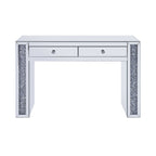 ACME Noralie Mirrored & Faux Diamonds Vanity Desk Model 90465