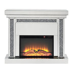 ACME Noralie Mirrored & Faux Diamonds Fireplace Model 90470
