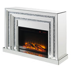 ACME Noralie Mirrored & Faux Diamonds Fireplace Model 90523