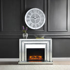 ACME Noralie Mirrored & Faux Diamonds Fireplace Model 90523