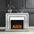 ACME Noralie Mirrored & Faux Diamonds Fireplace Model 90523