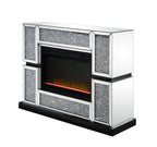 ACME Noralie Mirrored & Faux Diamonds Fireplace Model 90660