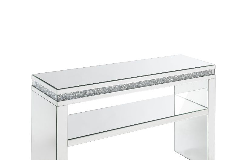ACME Noralie Mirrored & Faux Diamonds Sofa Table Model 90675