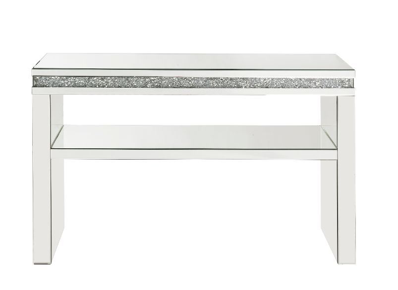 ACME Noralie Mirrored & Faux Diamonds Sofa Table Model 90675