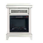 ACME Noralie Mirrored & Faux Diamonds Fireplace Model 90866