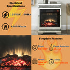 ACME Lotus Mirrored Faux Ice Cube Crystals Fireplace Model 90870