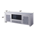 ACME Noralie Mirrored & Faux Diamonds TV Stand Model 91450