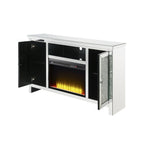 ACME Noralie Mirrored & Faux Diamonds TV Stand with Fireplace Model 91775
