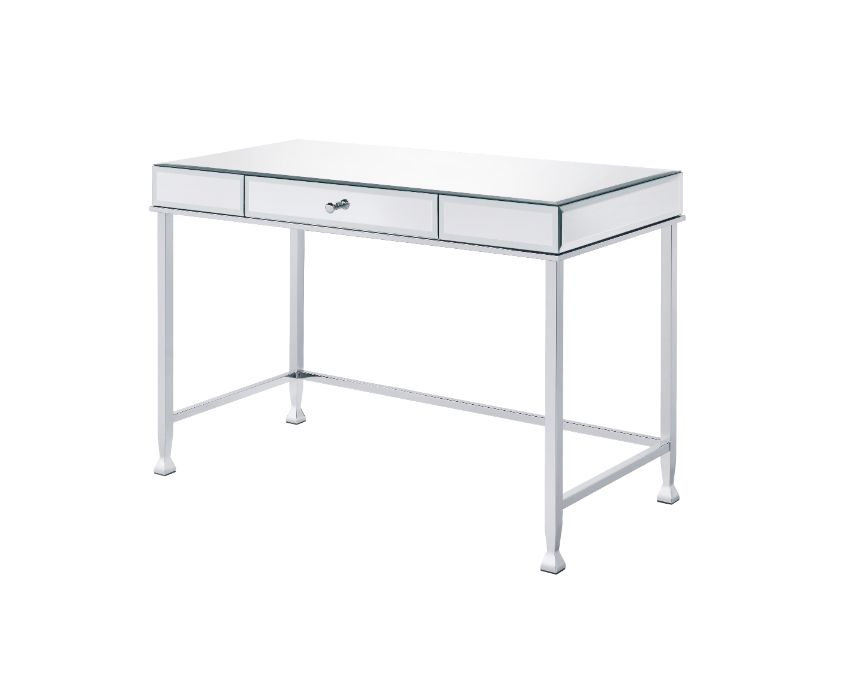 ACME Canine Mirrored and Chrome Writing Desk Model 92975