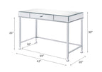 ACME Canine Mirrored and Chrome Writing Desk Model 92975