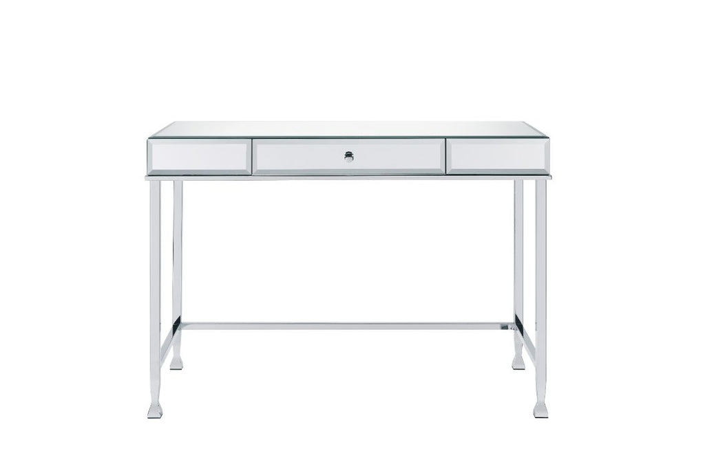 ACME Canine Mirrored and Chrome Writing Desk Model 92975