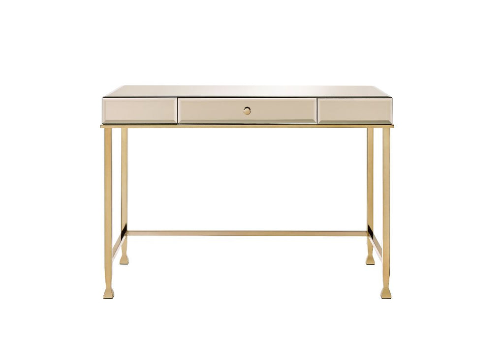 ACME Canine Smoky Mirrored and Champagne Writing Desk Model 92977