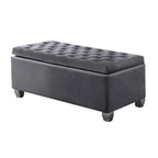 ACME Rebekah Gray Fabric Bench with Storage Model 96546