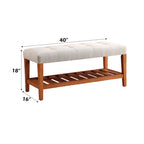 ACME Charla Light Gray & Oak Bench Model 96680