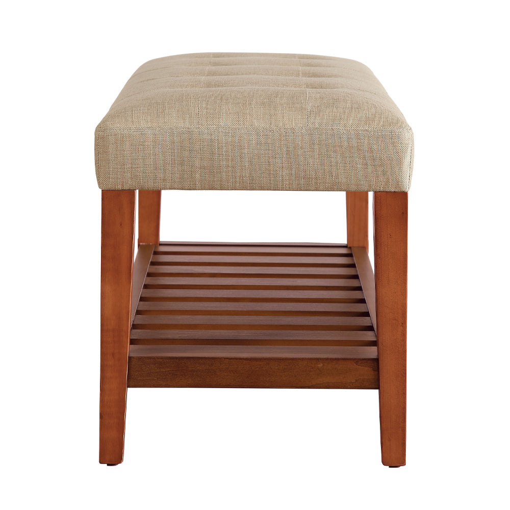 ACME Charla Beige & Oak Bench Model 96682