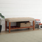ACME Charla Beige & Oak Bench Model 96682