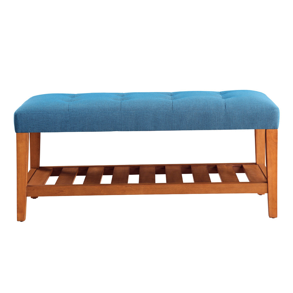 ACME Charla Blue & Oak Bench Model 96684
