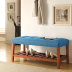 ACME Charla Blue & Oak Bench Model 96684