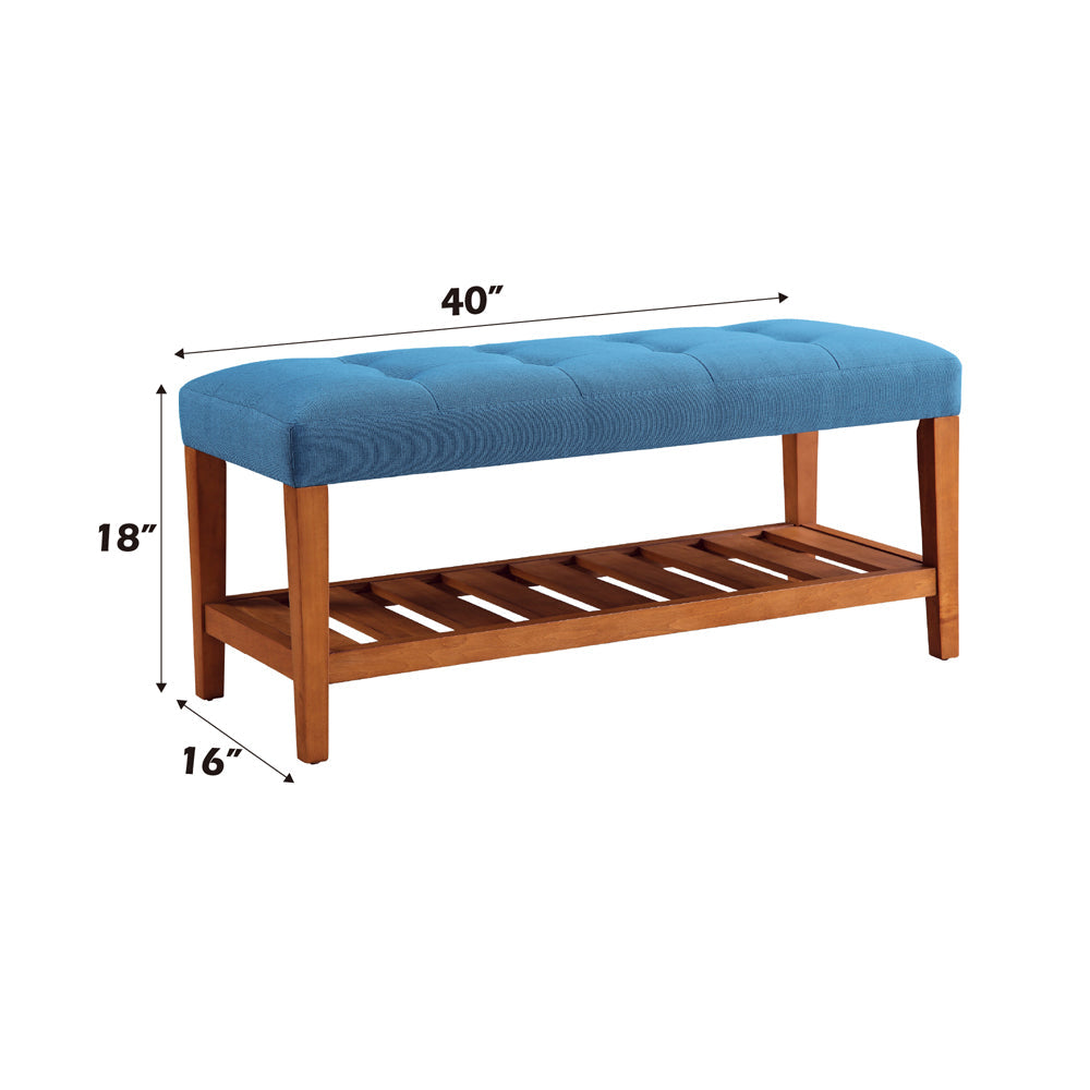 ACME Charla Blue & Oak Bench Model 96684