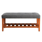 ACME Charla Gray & Oak Bench Model 96686