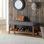 ACME Charla Gray & Oak Bench Model 96686