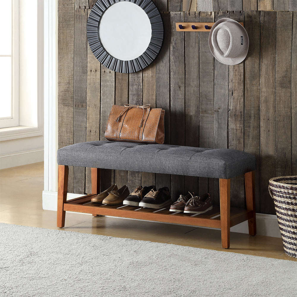 ACME Charla Gray & Oak Bench Model 96686