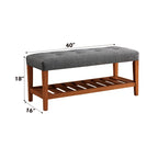ACME Charla Gray & Oak Bench Model 96686