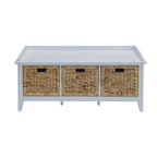 ACME Flavius White Bench with Storage Model 96759