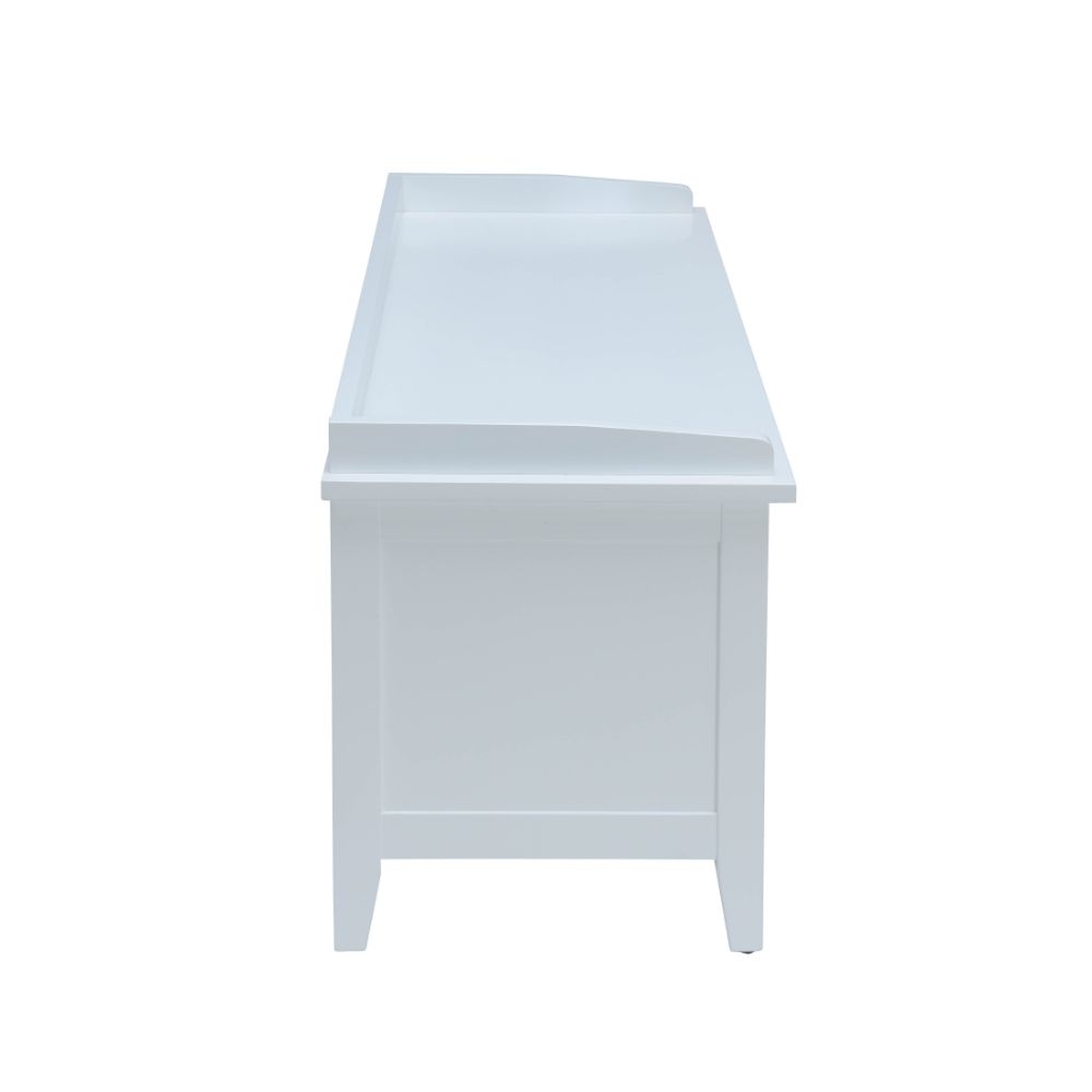 ACME Flavius White Bench with Storage Model 96759
