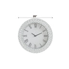 ACME Nysa Mirrored & Faux Crystals Wall Clock Model 97045
