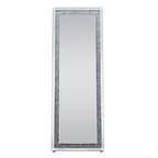ACME Noralie Mirrored & Faux Diamonds Floor Mirror Model 97156