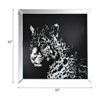 ACME Talisha Mirrored & Faux Crystal Leopard Wall Art Model 97316