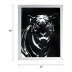 ACME Talisha Mirrored & Faux Crystal Tiger Wall Art Model 97319