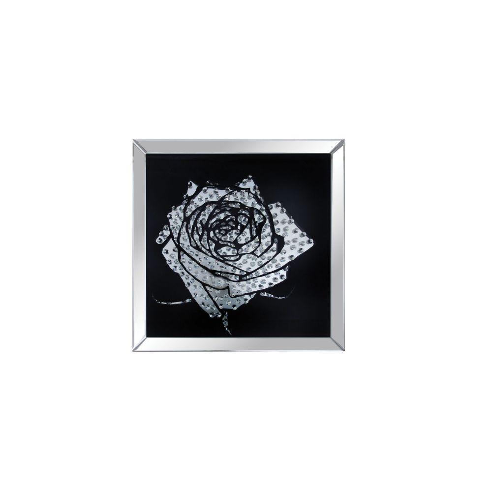 ACME Talisha Mirrored & Faux Crystal Rose Wall Art Model 97320